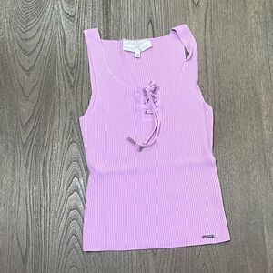 NWOT Guess Lavender Purple Ribbed Knit Tank Top SIze M